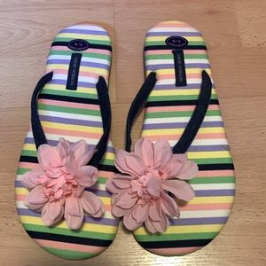 Victoria’s Secret denim inspired, flip-flops new never worn size small